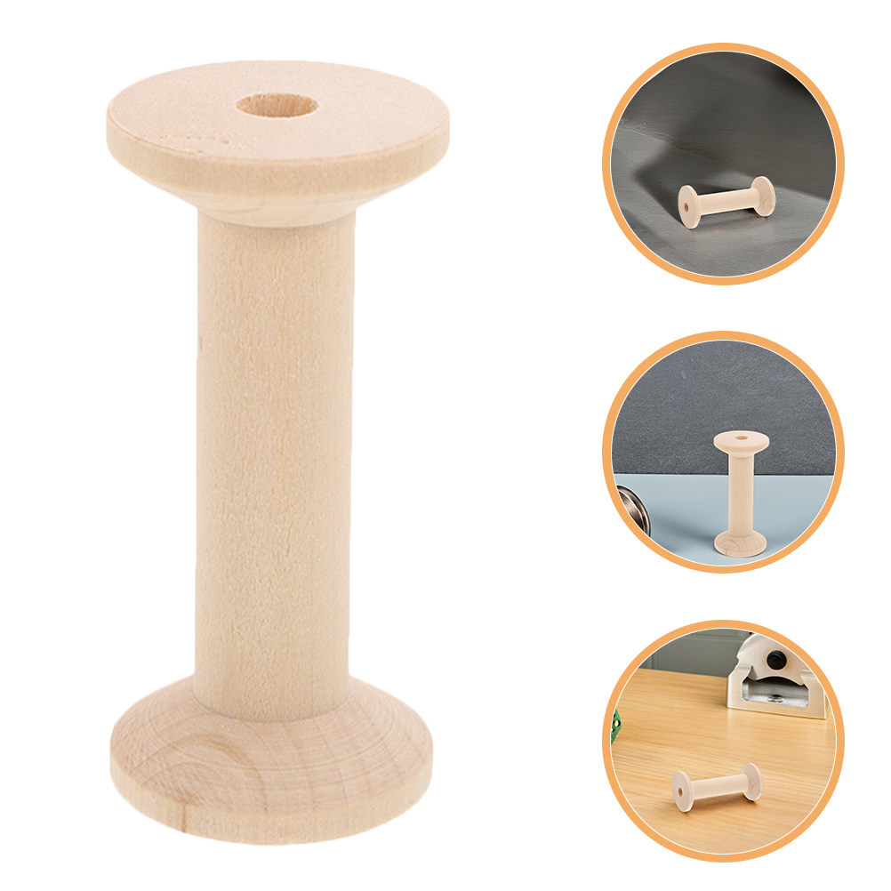 4Pcs Wooden Thread Spools Set  - Embroidery Craft review and price