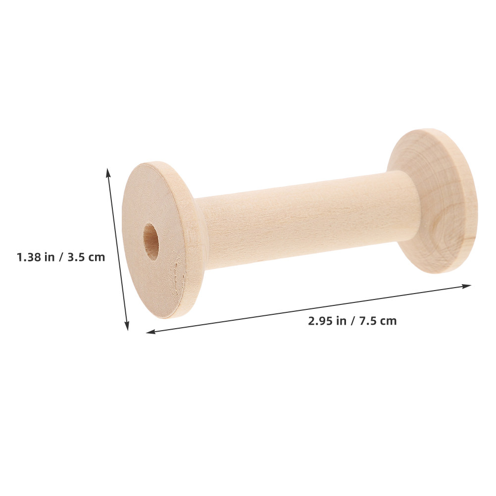 4Pcs Wooden Thread Spools Set  - Embroidery Craft review and price