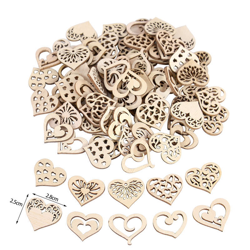 50/100pcs Hollowed Heart Patte - Craft Embellishment review and price