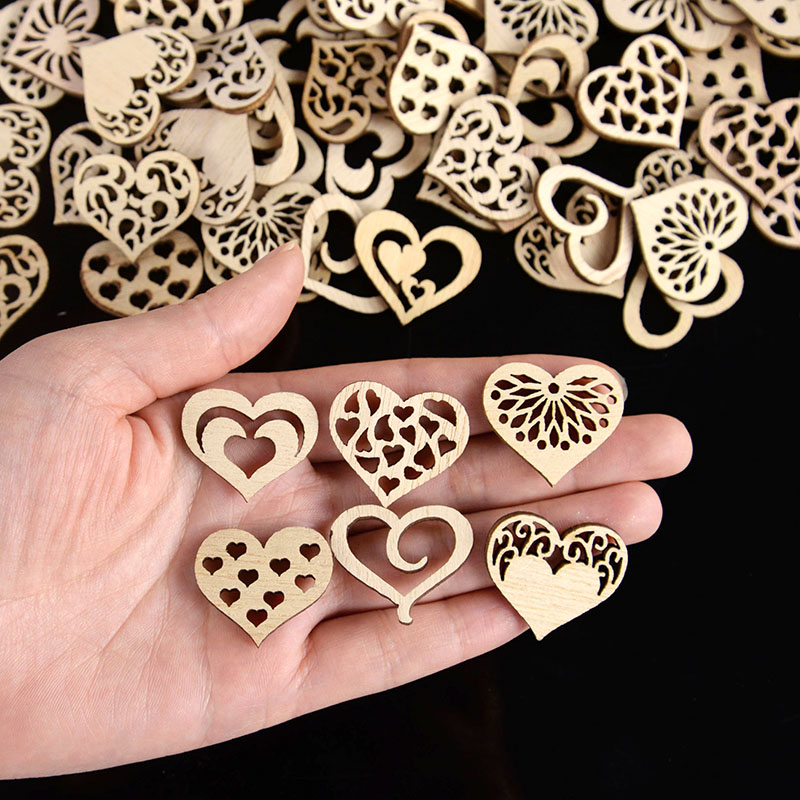 50/100pcs Hollowed Heart Patte - Craft Embellishment review and price