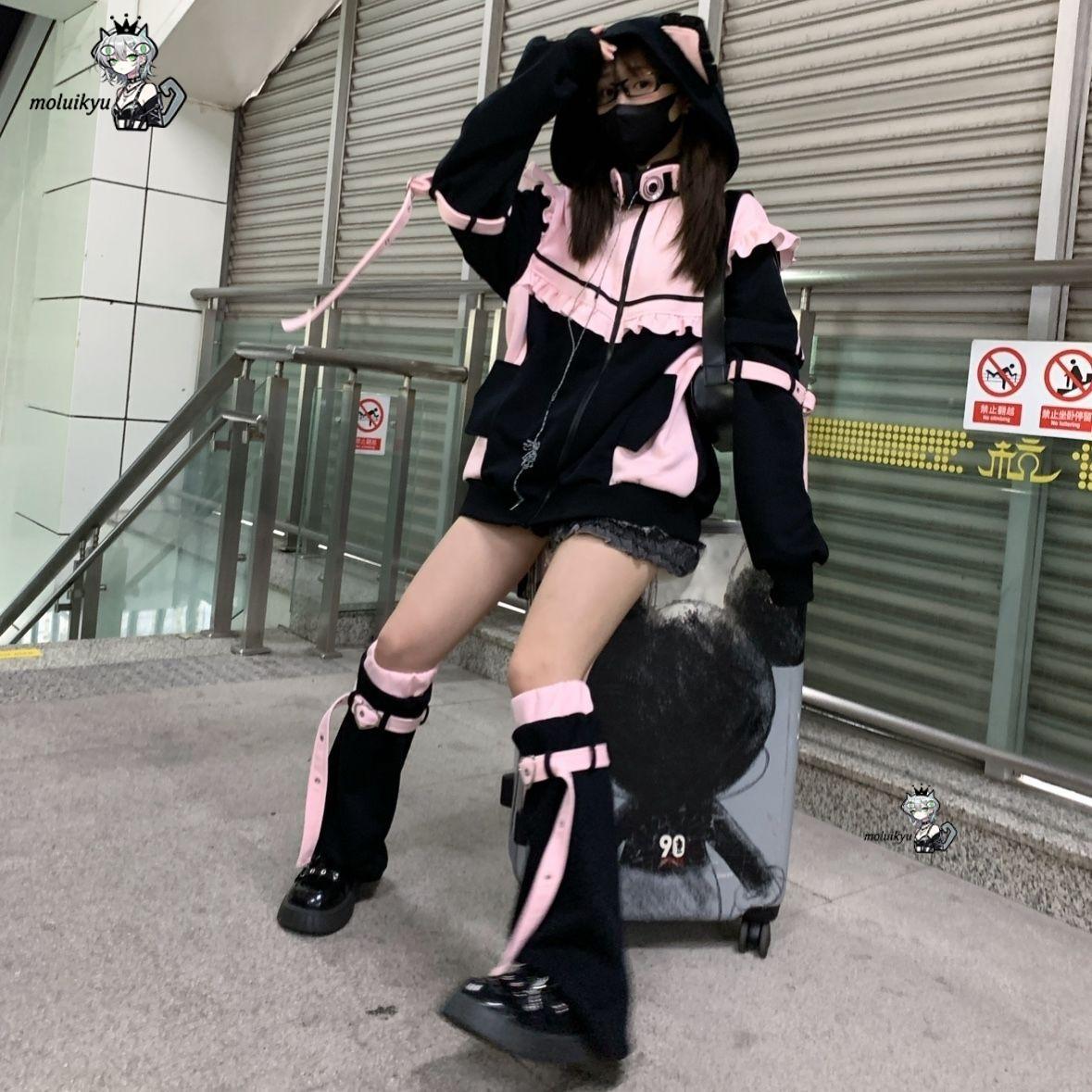 Y2K Kawaii Cat Ear Hoodie Wome - Embellish Knit review and price
